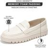 imageProject Cloud Genuine Leather Womens Loafers  Non Slip Work Shoes Women Footwear with Memory Foam Insole  Lightweight ampamp Flexible All Season Shoes Filide1Cream
