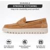 imageProject Cloud Genuine Leather Womens Loafers  Non Slip Work Shoes Women Footwear with Memory Foam Insole  Lightweight ampamp Flexible All Season Shoes Filide1Whiskey