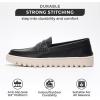 imageProject Cloud Genuine Leather Womens Loafers  Non Slip Work Shoes Women Footwear with Memory Foam Insole  Lightweight ampamp Flexible All Season Shoes Filide1Black