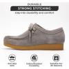 imageProject Cloud Genuine Leather Womens Shoes  Memory Foam Insole Oxford Shoes for Women Footwear  Lightweight AntiSlip Sole Casual Work Loafers with Lace WallyGrey