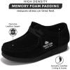 imageProject Cloud Genuine Leather Womens Shoes  Memory Foam Insole Oxford Shoes for Women Footwear  Lightweight AntiSlip Sole Casual Work Loafers with Lace WallyBlack