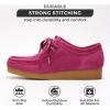 imageProject Cloud Genuine Leather Womens Shoes  Memory Foam Insole Oxford Shoes for Women Footwear  Lightweight AntiSlip Sole Casual Work Loafers with Lace WallyPink