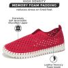 imageProject Cloud Loafers Shoes for Women Memory Foam Womens Shoes ampamp Slipon Shoes Women Footwear Lightweight Womens Flats  NonSlip Women Sneakers  Washable Flats LilyRed