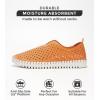 imageProject Cloud Loafers Shoes for Women Memory Foam Womens Shoes ampamp Slipon Shoes Women Footwear Lightweight Womens Flats  NonSlip Women Sneakers  Washable Flats LilyOrange