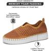imageProject Cloud Platform Sneakers for Women  Leather Insole Shoes for Women wMemory Foam Loafers for Women  Casual Women Footwear wFlexible Outsole Womens Slip on Sneakers AsterChestnut