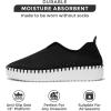 imageProject Cloud Platform Sneakers for Women  Leather Insole Shoes for Women wMemory Foam Loafers for Women  Casual Women Footwear wFlexible Outsole Womens Slip on Sneakers AsterBlack