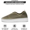 imageProject Cloud Platform Sneakers for Women  Leather Insole Shoes for Women wMemory Foam Loafers for Women  Casual Women Footwear wFlexible Outsole Womens Slip on Sneakers AsterOlive