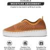 imageProject Cloud Platform Sneakers for Women  Leather Insole Shoes for Women wMemory Foam Loafers for Women  Casual Women Footwear wFlexible Outsole Womens Slip on Sneakers AsterChestnut