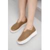 imageProject Cloud Platform Sneakers for Women  Lightweight Shoes for Women  SlipOn Womens Shoes Non Slip Work Shoes Women Leather Insole Walking Shoes Women Footwear DaffodilBeige