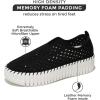 imageProject Cloud Platform Sneakers for Women  Lightweight Shoes for Women  SlipOn Womens Shoes Non Slip Work Shoes Women Leather Insole Walking Shoes Women Footwear DaffodilBlack