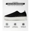 imageProject Cloud Platform Sneakers for Women  Lightweight Shoes for Women  SlipOn Womens Shoes Non Slip Work Shoes Women Leather Insole Walking Shoes Women Footwear DaffodilBlack
