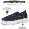 imageProject Cloud Platform Sneakers for Women  Lightweight Shoes for Women  SlipOn Womens Shoes Non Slip Work Shoes Women Leather Insole Walking Shoes Women Footwear DaffodilBlue