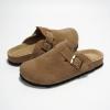 imageProject Cloud Womens Genuine Suede Footbed Clogs for Women  Memory Foam Arch Support Clog Slippers for Women  Trendy Slipons Womens Mules ampamp Clogs Sandals BentonTan Suede