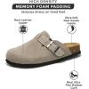 imageProject Cloud Womens Genuine Suede Footbed Clogs for Women  Memory Foam Arch Support Clog Slippers for Women  Trendy Slipons Womens Mules ampamp Clogs Sandals BentonGrey Suede