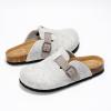 imageProject Cloud Womens Genuine Suede Footbed Clogs for Women  Memory Foam Arch Support Clog Slippers for Women  Trendy Slipons Womens Mules ampamp Clogs Sandals BentonLight Grey Wool