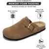 imageProject Cloud Womens Genuine Suede Footbed Clogs for Women  Memory Foam Arch Support Clog Slippers for Women  Trendy Slipons Womens Mules ampamp Clogs Sandals BentonTan Suede