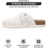 imageProject Cloud Womens Genuine Suede Footbed Clogs for Women  Memory Foam Arch Support Clog Slippers for Women  Trendy Slipons Womens Mules ampamp Clogs Sandals BentonWhite Suede
