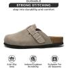 imageProject Cloud Womens Genuine Suede Footbed Clogs for Women  Memory Foam Arch Support Clog Slippers for Women  Trendy Slipons Womens Mules ampamp Clogs Sandals BentonGrey Suede