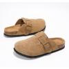 imageProject Cloud Womens Genuine Suede Footbed Clogs for Women  Memory Foam Arch Support Clog Slippers for Women  Trendy Slipons Womens Mules ampamp Clogs Sandals BentonChestnut Perforated