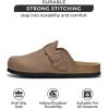 imageProject Cloud Womens Genuine Suede Footbed Clogs for Women  Memory Foam Arch Support Clog Slippers for Women  Trendy Slipons Womens Mules ampamp Clogs Sandals BentonTan