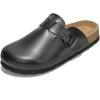imageProject Cloud Womens Genuine Suede Footbed Clogs for Women  Memory Foam Arch Support Clog Slippers for Women  Trendy Slipons Womens Mules ampamp Clogs Sandals BentonBlack