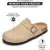 imageProject Cloud Womens Genuine Suede Footbed Clogs for Women  Memory Foam Arch Support Clog Slippers for Women  Trendy Slipons Womens Mules ampamp Clogs Sandals BentonBeige