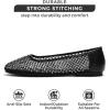imageProject Cloud mesh Flats for Women  Memory Foam Ballet Flats Shoes for Women Non Slip Ballerina Womens Flats Comfortable Shoes  Trendy Summer Shoes Slipon Flat Shoes for Women RuthieBlack
