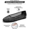 imageProject Cloud mesh Flats for Women  Memory Foam Ballet Flats Shoes for Women Non Slip Ballerina Womens Flats Comfortable Shoes  Trendy Summer Shoes Slipon Flat Shoes for Women RuthieBlack