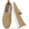 imageProject Cloud Genuine Leather Shoes Women  Memory Foam Womens Shoes ampamp Loafers for Women Non Slip Leather Shoes for Women Flexible Sole Loafers for Women 2025  Women Footwear FilideBeige