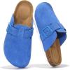 imageProject Cloud Womens Genuine Suede Footbed Clogs for Women  Memory Foam Arch Support Clog Slippers for Women  Trendy Slipons Womens Mules ampamp Clogs Sandals BentonOcean Suede
