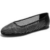 imageProject Cloud mesh Flats for Women  Memory Foam Ballet Flats Shoes for Women Non Slip Ballerina Womens Flats Comfortable Shoes  Trendy Summer Shoes Slipon Flat Shoes for Women RuthieBlack