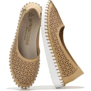 imageProject Cloud Flats for Women Footwear Memory Foam ampamp Flexible Outsole Loafers for Womens Fashion Sneakers  Womens Shoes Sockless Wear Machine Wash Shoes for Women PetuniaNude