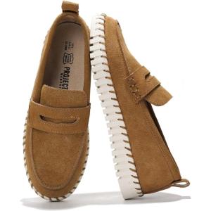 imageProject Cloud Genuine Leather Shoes Women  Memory Foam Womens Shoes ampamp Loafers for Women Non Slip Leather Shoes for Women Flexible Sole Loafers for Women 2025  Women Footwear FilideTan