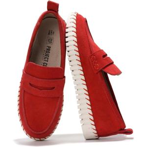 imageProject Cloud Genuine Leather Shoes Women  Memory Foam Womens Shoes ampamp Loafers for Women Non Slip Leather Shoes for Women Flexible Sole Loafers for Women 2025  Women Footwear FilideRed