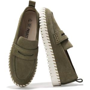 imageProject Cloud Genuine Leather Shoes Women  Memory Foam Womens Shoes ampamp Loafers for Women Non Slip Leather Shoes for Women Flexible Sole Loafers for Women 2025  Women Footwear FilideOlive