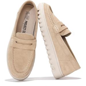 imageProject Cloud Genuine Leather Womens Loafers  Non Slip Work Shoes Women Footwear with Memory Foam Insole  Lightweight ampamp Flexible All Season Shoes Filide1Nude
