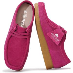 imageProject Cloud Genuine Leather Womens Shoes  Memory Foam Insole Oxford Shoes for Women Footwear  Lightweight AntiSlip Sole Casual Work Loafers with Lace WallyPink