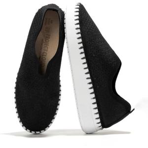 imageProject Cloud Platform Sneakers for Women  Leather Insole Shoes for Women wMemory Foam Loafers for Women  Casual Women Footwear wFlexible Outsole Womens Slip on Sneakers AsterBlack
