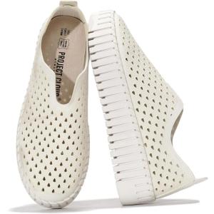 imageProject Cloud Platform Sneakers for Women  Lightweight Shoes for Women  SlipOn Womens Shoes Non Slip Work Shoes Women Leather Insole Walking Shoes Women Footwear DaffodilWhite