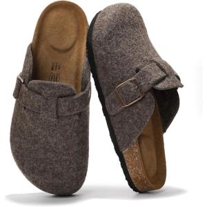 imageProject Cloud Womens Genuine Suede Footbed Clogs for Women  Memory Foam Arch Support Clog Slippers for Women  Trendy Slipons Womens Mules ampamp Clogs Sandals BentonGrey Wool