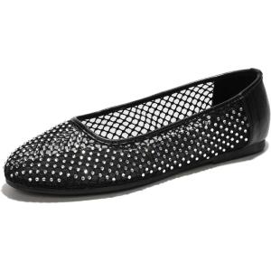 imageProject Cloud mesh Flats for Women  Memory Foam Ballet Flats Shoes for Women Non Slip Ballerina Womens Flats Comfortable Shoes  Trendy Summer Shoes Slipon Flat Shoes for Women RuthieBlack