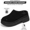 imageJohnna Cloud Clogs  Memory Foam Genuine Suede Slipon Mules NonSlip Sole  Comfortable Womens Shoes 2024Black
