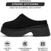 imageJohnna Cloud Clogs  Memory Foam Genuine Suede Slipon Mules NonSlip Sole  Comfortable Womens Shoes 2024Black