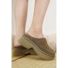 imageJohnna Cloud Clogs  Memory Foam Genuine Suede Slipon Mules NonSlip Sole  Comfortable Womens Shoes 2024Chocolate