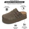 imageProject Cloud 100 Genuine Leather Clogs for Women  Wedge Womens Clogs Platform Slippers for Women  Memory Foam Womens Shoes  Mules for Women 2025  Heeled Womens Mules ampamp Clogs StephiOlive