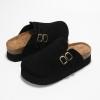 imageProject Cloud 100 Genuine Leather Clogs for Women  Wedge Womens Clogs Platform Slippers for Women  Memory Foam Womens Shoes  Mules for Women 2025  Heeled Womens Mules ampamp Clogs StephiBlack