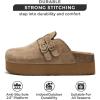 imageProject Cloud 100 Genuine Leather Clogs for Women  Wedge Womens Clogs Platform Slippers for Women  Memory Foam Womens Shoes  Mules for Women 2025  Heeled Womens Mules ampamp Clogs StephiChestnut