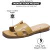 imageProject Cloud Fashion Flat Summer Sandals for Women 2025  Leather Womens Sandals Comfortable Memory Foam Slides for Women Footwear  Mules Womens Sandals  Walking Sandals Women JannelNude
