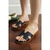 imageProject Cloud Fashion Flat Summer Sandals for Women 2025  Leather Womens Sandals Comfortable Memory Foam Slides for Women Footwear  Mules Womens Sandals  Walking Sandals Women JannelBlack