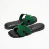 imageProject Cloud Fashion Flat Summer Sandals for Women 2025  Leather Womens Sandals Comfortable Memory Foam Slides for Women Footwear  Mules Womens Sandals  Walking Sandals Women JannelGreen Suede